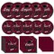 Graduation decorations 2026 Graduation Party Supplies Maroon Disposable Paper Plates Luncheon Napkins Cocktail Napkins for Congrats Grad Party Decorations, Serve 50